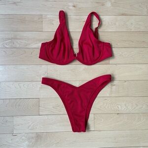 Hollister red Bikini Set